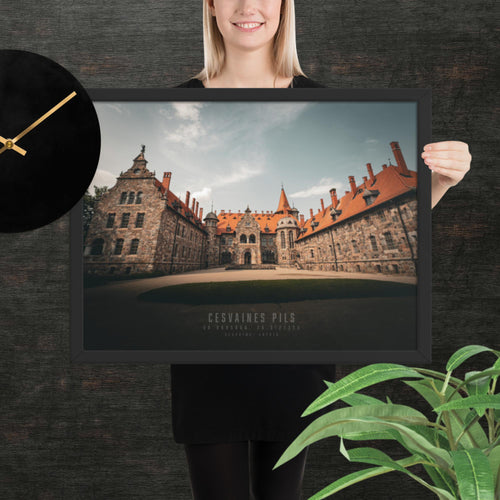 Cesvaines Pils Latvia architecture framed poster print