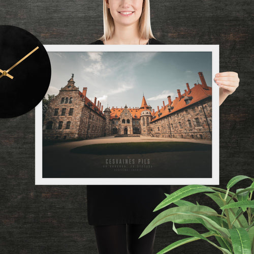 Cesvaines Pils Latvia architecture framed poster print