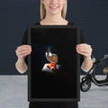 Flip the Bird graphic art framed poster print