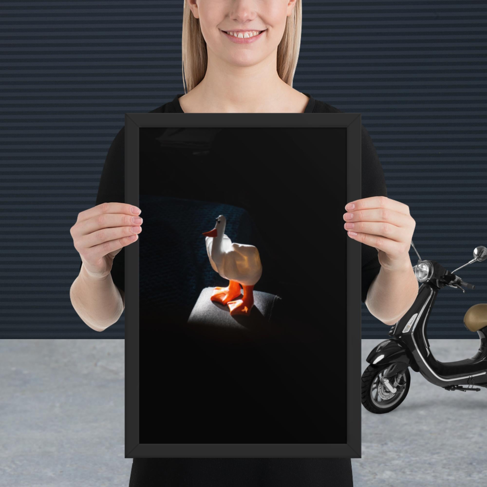 Flip the Bird graphic art framed poster print