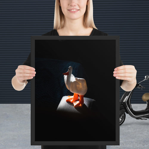 Flip the Bird graphic art framed poster print