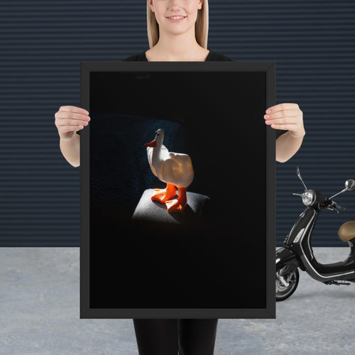 Flip the Bird graphic art framed poster print